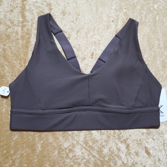 Xersion Raisin Medium Support Racerback Sports Bra - Large - Picture 2 of 9